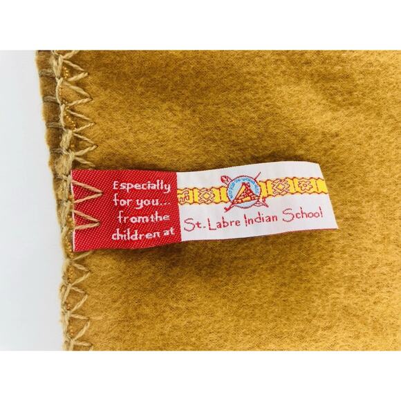 St. Labre Indian School Soft Fleece Throw Blanket Southwest Aztec Brown Red Colo - Picture 5 of 10